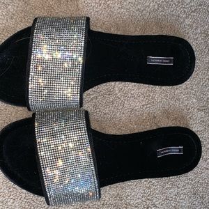 Victoria’s Secret jeweled slide shoes
